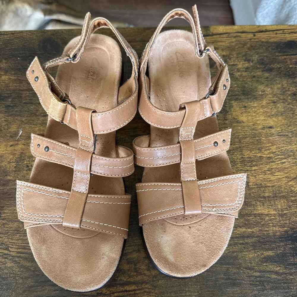 Clarks Artisan Heeled Sandals Womens Western Boho 9.5M Lk New